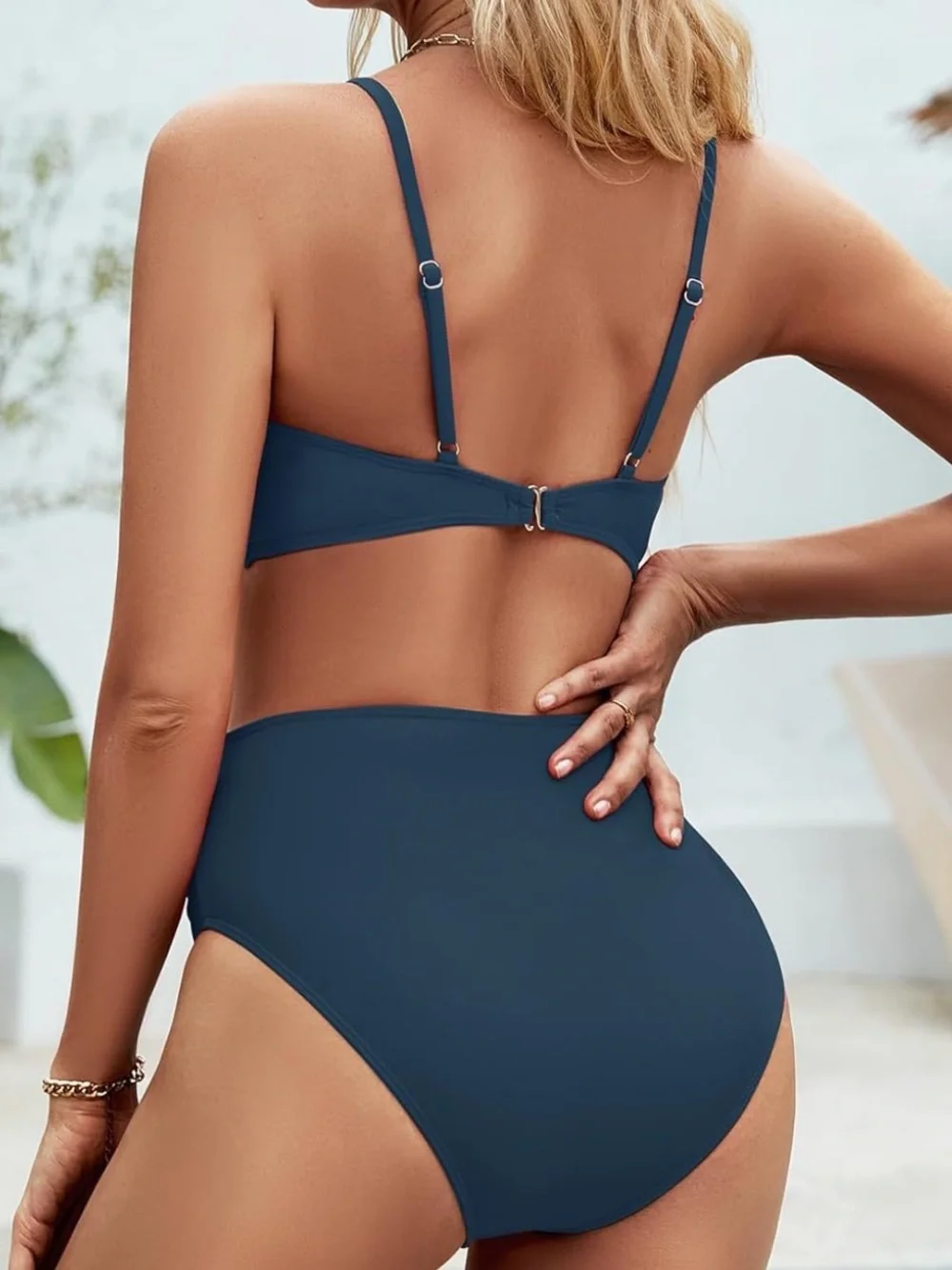 🆕 Amazon Zojuyozio Two Piece Twist Front High Waisted Bikini Sets